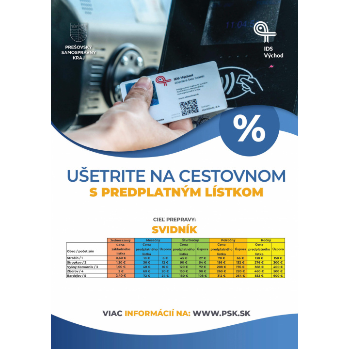 Menšia fotka pre článok Ušetrite na cestovnom s predplatným lístkom